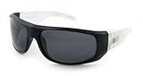 Filtrate Eyewear HALOGEN Sunglasses- Matte Black/White with Grey Polarized Lenses 00