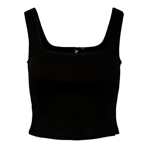 PIECES Pcnukisa Cropped Noos Bc Débardeur pour femme, Noir, L