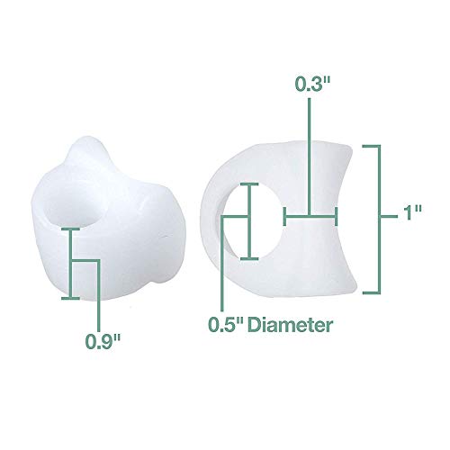 image for WeTest 4 Pack Toe Separators Gel Toe Spreader Straightener for Bunion 