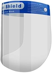 MAGID Reusable Clear Anti Fog Safety Face Shields - 5 Full Face Shields - Adult Face Shield with Soft Sponge P