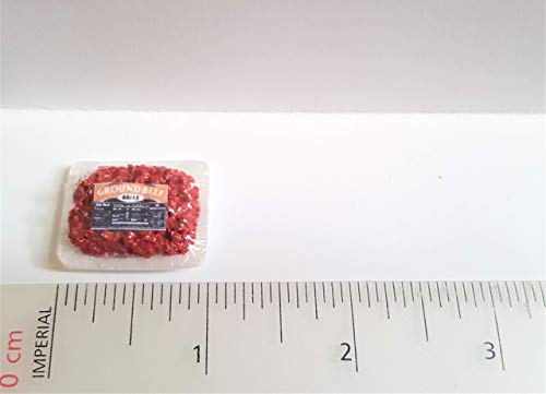 Dollhouse Miniatures Ground Beef & Hamburger Patties - Thumbnail 3