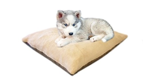 ehomegoods 36'x29' DIY Do It Yourself External Beige Coral Fleece Micro Plush Brown Microsuede Color with Inner Waterproof Water Resistant Duvet Bed Covers for Pet Dog and Cat Small Medium
