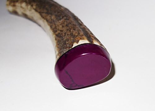 Elk Knife Handle w/ Royal Plum Sugalite Gemstone Cap