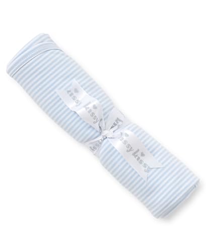 kissy kissy Baby Boys Simple Stripes Blanket, Light Blue, One Size