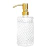 Zuinig Aanrecht zeep dispensers glas hand sanitizer fles met gouden roestvrijstalen pompkop, hervulbare vloeibare hand…