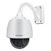 Sumpple Wireless WiFi/Wired PTZ Outdoor Surveillance Internet IP Camera 960P 4X Optical Zoom Motion Sensor Activated with 8G SD Card Waterproof Night Vision Up to 98ft, Work for iOS, Android or PC