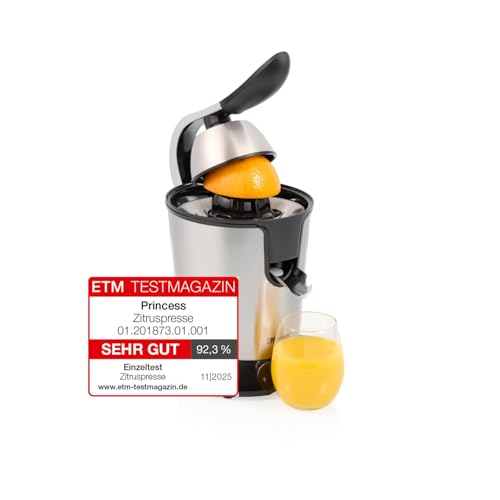 Edelstahl-Zitruspresse, 1000W, 2 Presskegel, Einstellbarer Fruchtfleischfilter, Direktserviersystem, Anti-Tropf-Funktion, Spülmaschinenfeste Teile, Rutschfeste Füße, 201873