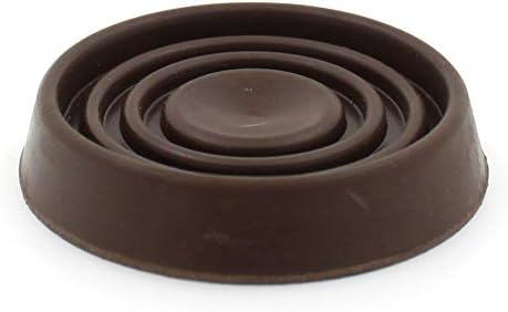 4X Brown Rubber Castor Cups - Non Slip - Protect Your Floors & Prevent Divan Beds & Furniture from Rolling by Lifeswonderful®