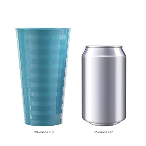 Splash 20ounce Unbreakable Plastic Tumblers set of 12 Teal Pricepulse