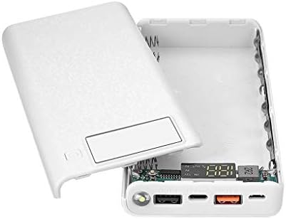 Ranuw QC 3.0 Dual USB + Type C PD 8x 18650 Battery DIY Power Bank Box LED Light Fast Charger For Smart Phone Tablet