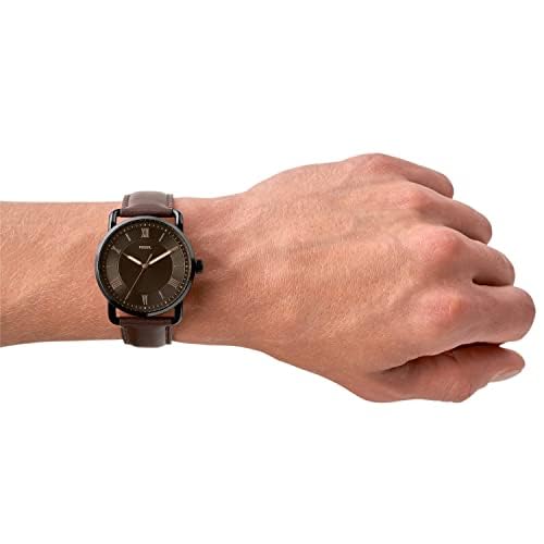 Fossil Men's Copeland Quartz Stainless Steel and Leather Three-Hand Watch