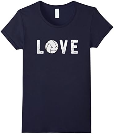 Womens Netball Love Distressed T-Shirt Large Navy