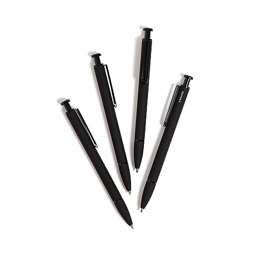 U Brands Soft Touch Midnight Monterey Ballpoint Pens, 1 Mm, 4 Count