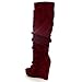 Spirit Moda Emma-1 Women's Slouchy Platform Wedge Heel Knee High Boots