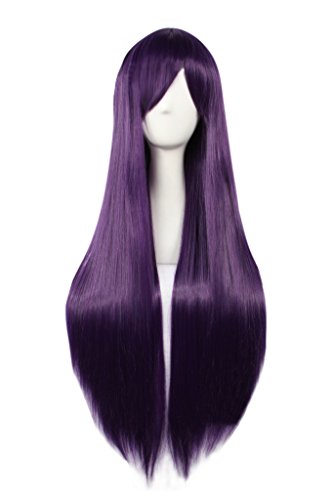 Dazcos Sailor Moon Mars Hino Rei Straight Cosplay Wig Dark Purple