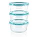 Snapware Total Solution Glass Food Storage Set (6-Piece, BPA Free Plastic Lids, Meal Prep, Leak-Proof)