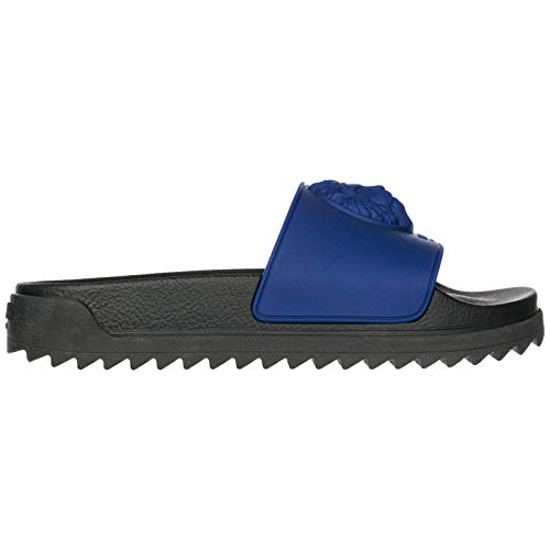Versus Versace Men Lion Head Slides Bluette+Black 7 US