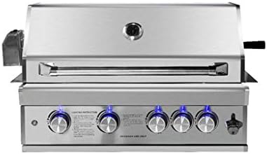 Camel Shopping Mall Home Embedded Barbecue - Kitchen LED Display Gas Barbecue 4 Burner with Rotating Fork