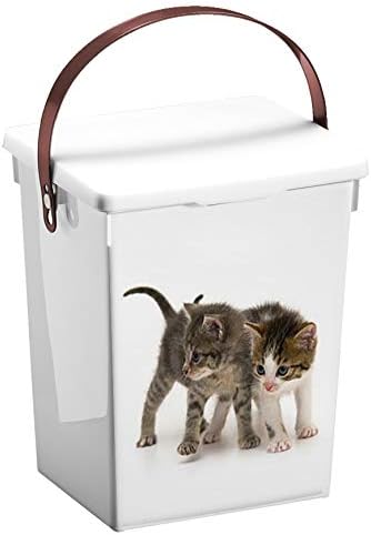 Hibuy Boite De Rangement Pour Nourriture Pour Animaux Blanc Chat 5 L Amazon Fr Cuisine Maison