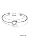CHICNOW Bridesmaid Gifts for Wedding Day Tie the Knot Bracelet Bridesmaid Gift Maid of Honor Proposal Silver Bracelet Jewelry Set (Silver Set of 6)
