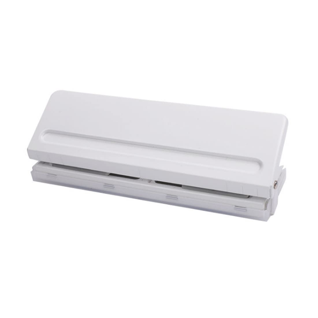 Eopocdor 6 Hole Punch Binder Puncher for Adjustable Spacing for A5 Size Six Ring Binder Planner, White, Black