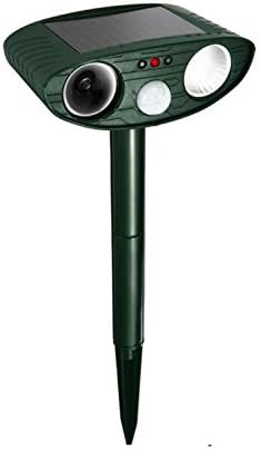 YMissL Cat Dog Animal Pest Repeller Repellent, Outdoor Solar Sonic Waterproof Ultrasonic Repellent with Motion Activated for Dogs, Cats, Squirrels, Deer, Birds, Skunks, Mice,Rodent