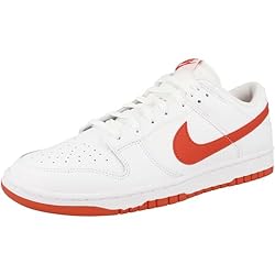 Nike Dunk Low White/Picante Red Mens Sneakers