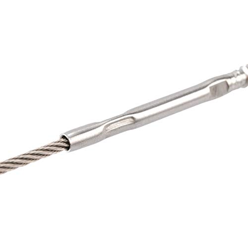Senmit Swage Lag Screws Left & Right 60 Pack for 1/8" Cable Railing, 316 Stainless Steel Stair Deck Railing Wood Post Balusters System 30 Pairs