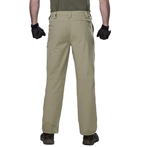 FREE SOLDIER Men's Outdoor Convertible Pants Lightweight Quick Dry Nylon Tactical Pants (Mud Color, 44W) - Thumbnail 2