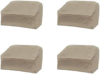Modern Leisure Allen Patio Protectors Patio Love Seat Cover, Weather & Waterproof Love Seat Cover (Pack of 4)