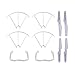 tech rc Original Replacement Blades for Syma X5C X5SC Drone Propellers Spare Part Set - Blades(4pcs) & Blades Protector(4pcs) & Landing Skids(2pcs)