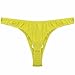 FEESHOW Mens Smooth G String Thongs Open Front Underwear Medium Yellow