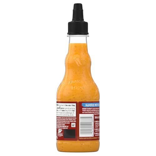 FRANK’S REDHOT BURGER SAUCE, SQUEEZE BOTTLE, CREAMY, TANGY BLEND OF DILL PICKLE JUICE, MAYO, AND FRANK’S REDHOT HEAT FOR BURGERS & MORE, 12 FL OZ