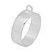 10PCS 32mm Round Open Back Bezel Pendant, Open Back for Resin, Polymer, etc. Open Back Frame with 1 Loop, Silver