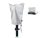 Mr.You Electric Tongue Jack Protective Cover for outdoor RV electric tongue jack Heavy Duty Waterproof No tear No fading Sliver 8 Years Warranty