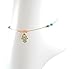 Hamsa Hand Charm & Beads Gold Ankle Bracelet for Good Luck
