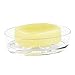 InterDesign Eva Bar Soap Dish for Bathroom Vanities, Kitchen Sink - Clear
