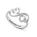 Mothers Ring, Double Hearts Infinity Ring for Mother, Promise Ring for Mom "Always Love You My Mom" Engraved Gift for Mom Ring Size 6 to 9