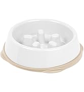 IRIS USA Non Slip Slow Feeder Dog Bowl - Non Slip Dog Puzzle Bowl