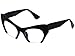 FLAWLESS EYEWEAR Cat Eye Eyeglasses Women Retro Vintage Razor Clear Lens Style Half Cut Off Frame