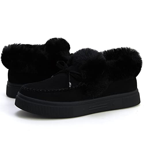 TINSTREE Winter Flat Boots Warm Shoes Casual