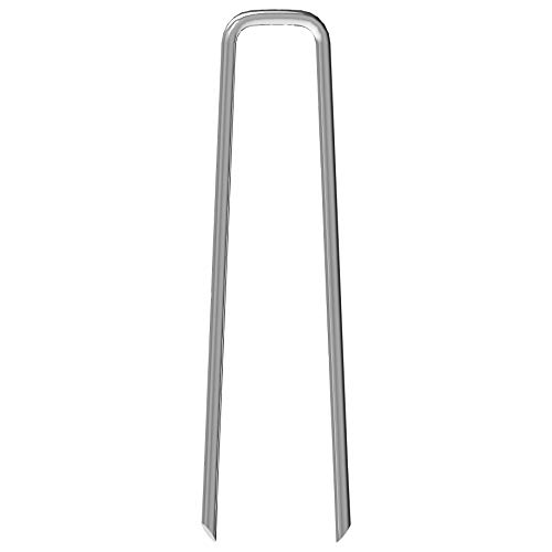 OK5STAR 500 Pack Landscape Staples 6" Garden Staples, Galvanized Steel Landscape Fabric Staples Sod Ground Staple (RGardenStake-W500)