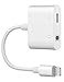 G.ChargeTee iPhone 7 Adapter 3.5 mm Headphone Audio Charge Lightning Adapter for iPhone X, iPhone 8 Plus, iPhone 7 Plus-White