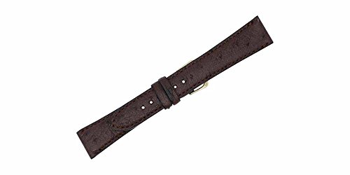 Real Leather CreationsMade in the USA - Genuine Ostrich - Padded Stitched – Factory Direct - Replacement Watch Strap Band - Gold and Silver Buckles Included