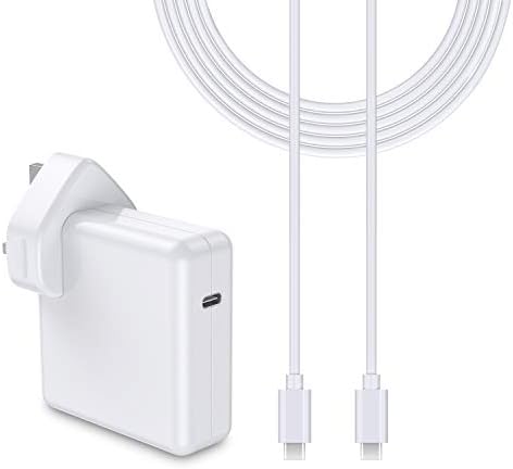 61W USB C Charger Type C Power Adapter Compatible with Macbook Charger 12 inch Macbook Air 2018 Compatible with Macbook Pro 13 inch 2016 2017 2018 A1540 A1706 A1718 A1708 (with 6.56ft USB C Cable)