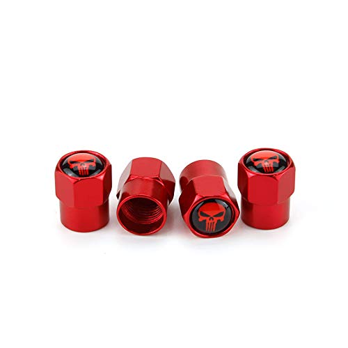image for TK-KLZ 4Pcs Skull Logo Car Wheel Tires Valve Stem Caps for Jeep Toyota