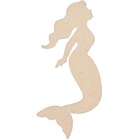 24 Pieces Unfinished Nautical Wood Cutouts for Crafts, Wooden Sailboat, Mermaid, Anchor, Ship Wheel for DIY Projects 31XFPBAIibL