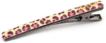 [Aznavour] Lovely &amp; Cute Color Leopard Slim Claw Hair Pin #CL1633G(CL) (Peach)