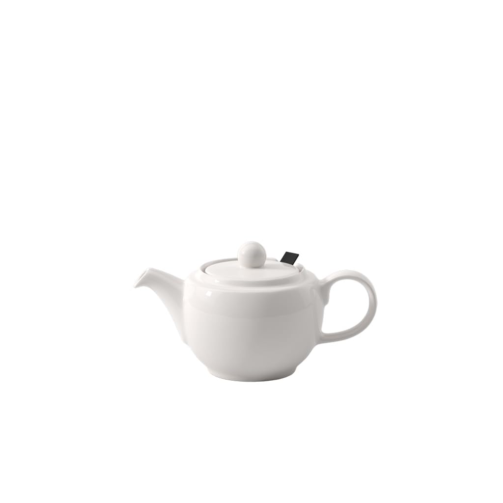Villeroy & Boch - for Me teapot with lid and Filter, Beautifully Shaped White Pot Made from Premium Porcelain, Dishwasher Safe, 450 ml