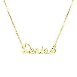 Awegift Personalized Name Necklace 18K Gold Plated
